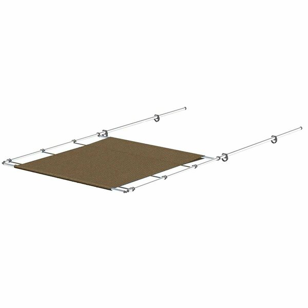 Sureshade 51 in. Wide Stainless Steel PTX Power Shade, Toast 2021026261